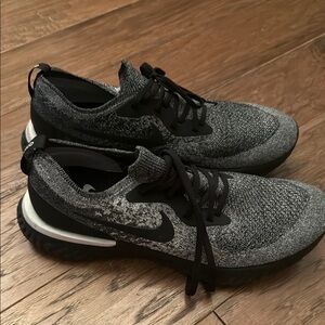 Nike Black and Gray Knit Sneakers